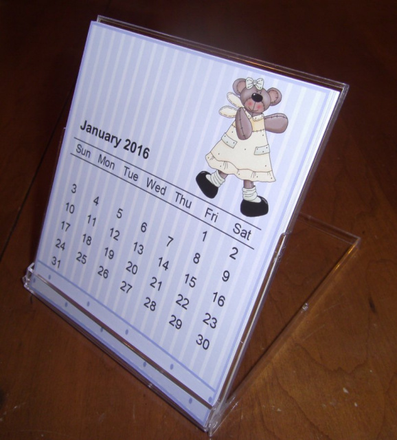 2020 Desktop 12-Month Calendar - Angel Bears