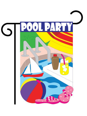 Pool Party Garden Flag
