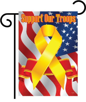 Support Our Troops Garden Flag